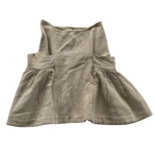 Free People Stansbury Midi Skirt Sz 8 Beige Lagenlook Boho Hippie Modern Rustic